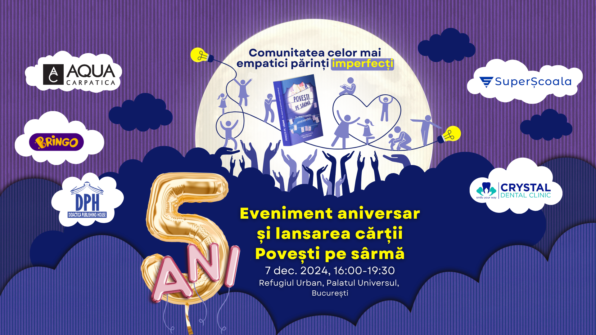 Read more about the article Aniversare 5 ani Părinți pe sârmă și lansare cartea comunității