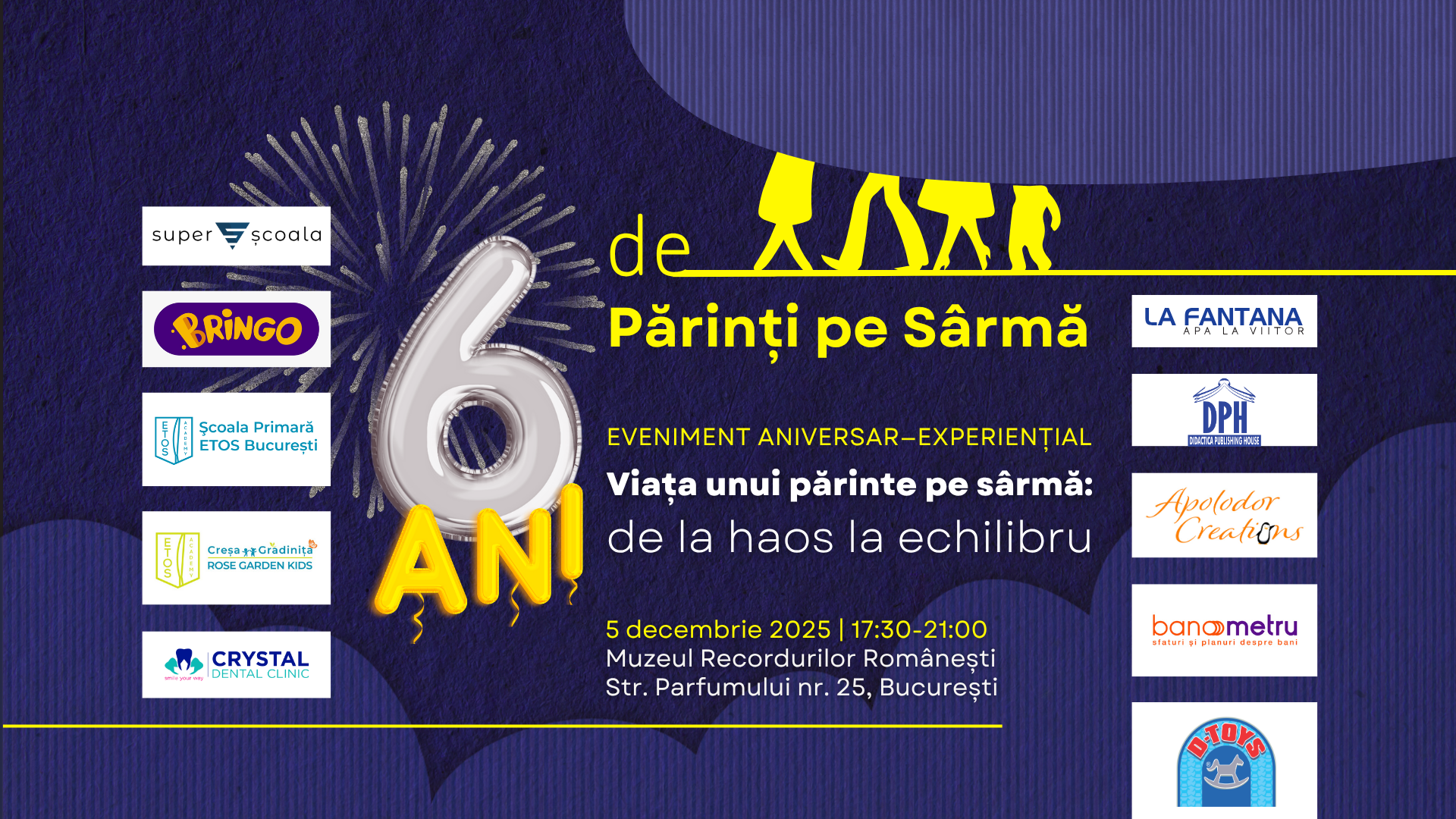 Read more about the article 6 ani de părinți pe sârmă – invitație la eveniment